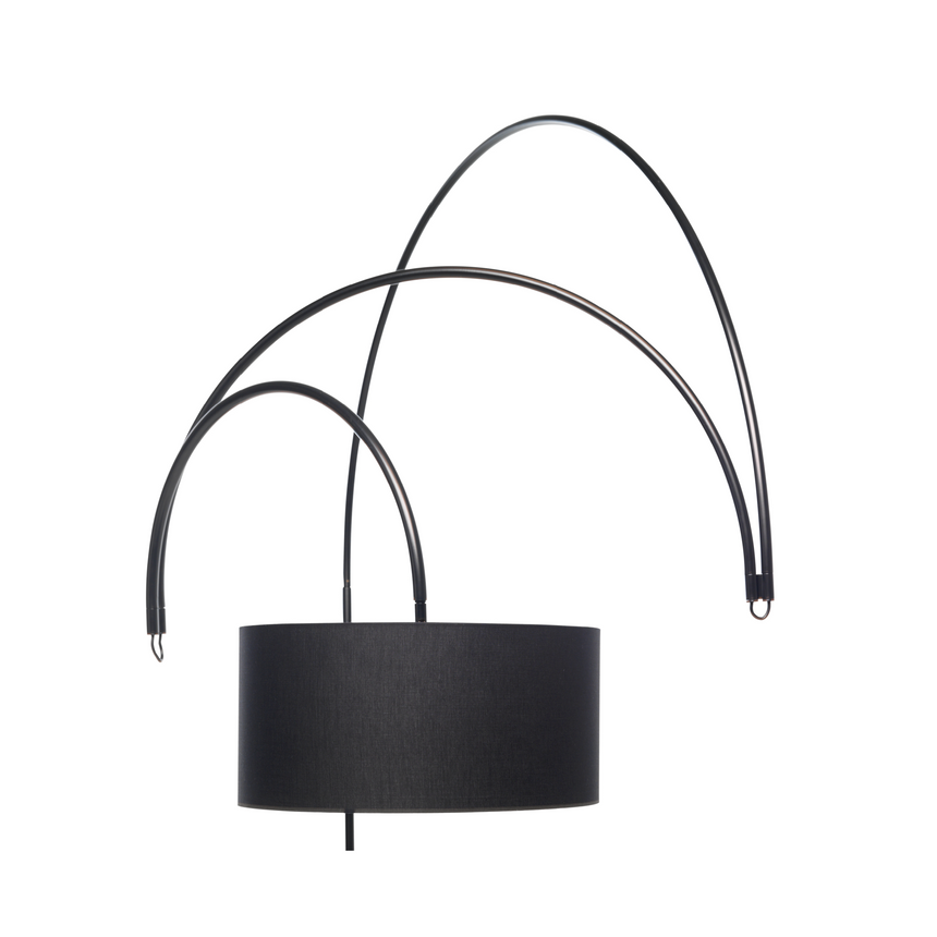 Black Metal Directional Floor Lamp | Mogg Sott'archi | Italianfurniture.com