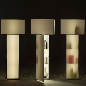 2-Door Storage Floor Lamp | Mogg Velasca | Italianfurniture.com