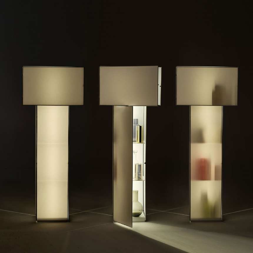 2-Door Storage Floor Lamp | Mogg Velasca | Italianfurniture.com