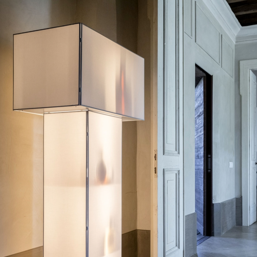 2-Door Storage Floor Lamp | Mogg Velasca | Italianfurniture.com