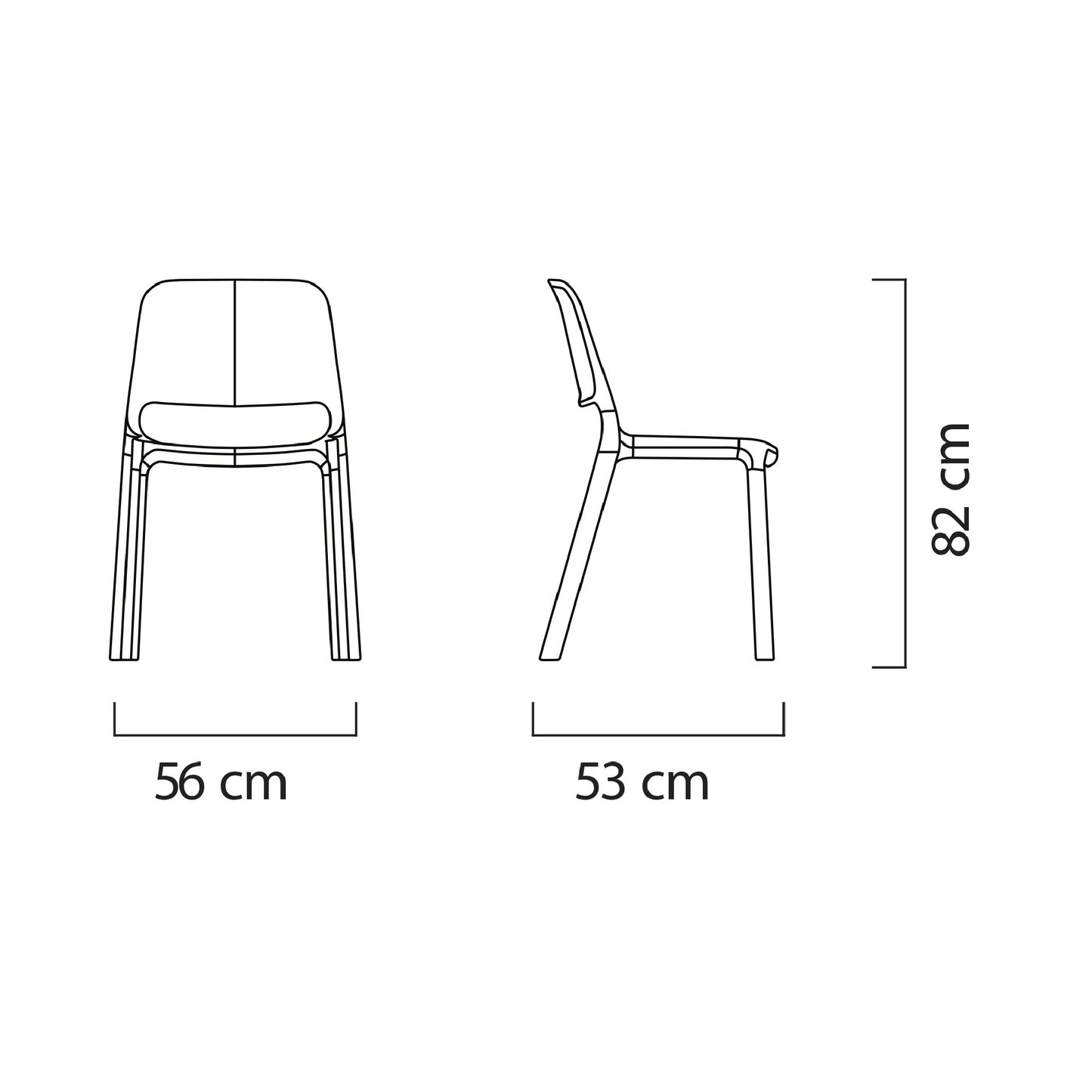 Cutout Back Outdoor Dining Chair | Myyour Tina | Italianfurniture.com