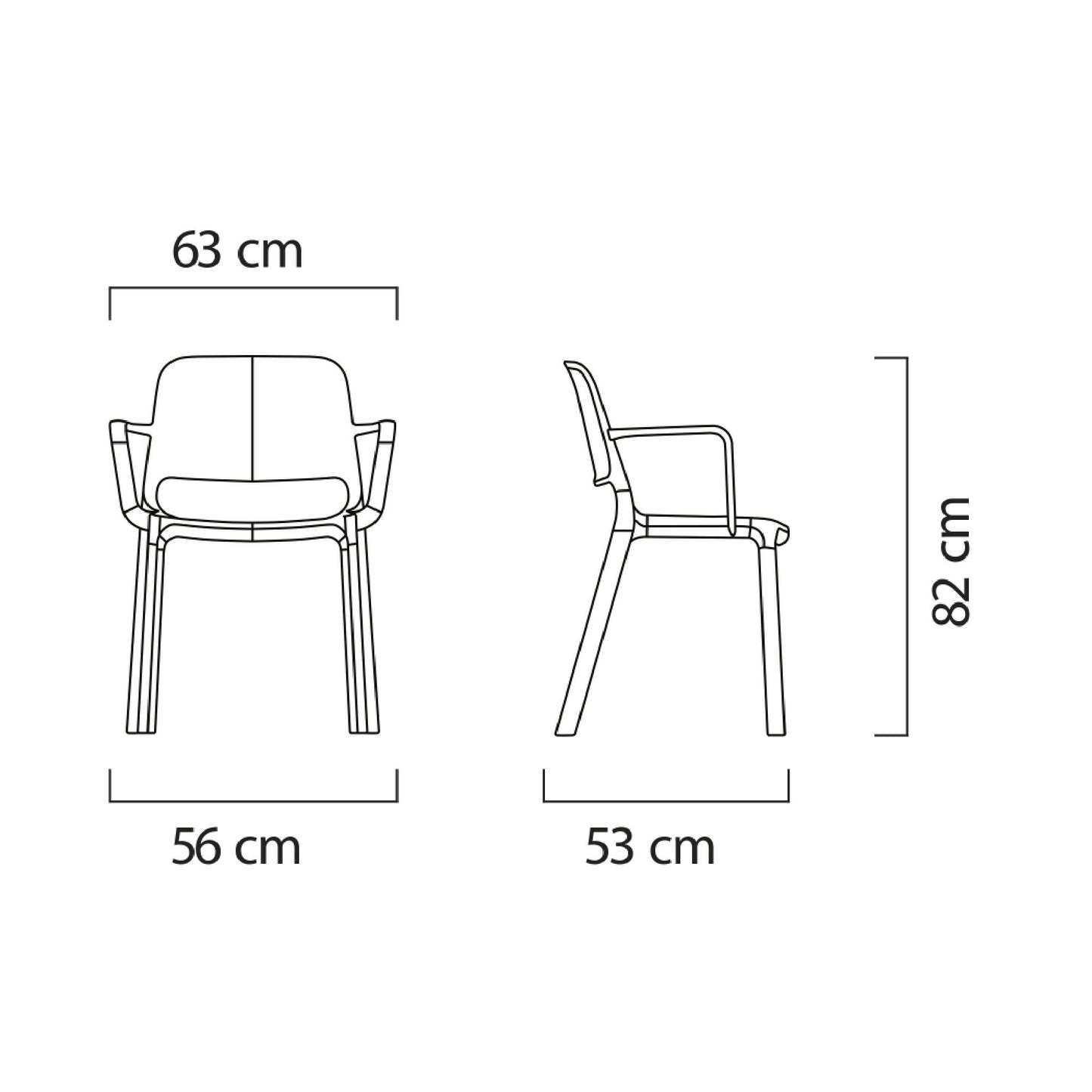 Cutout Back Outdoor Dining Chair | Myyour Tina | Italianfurniture.com