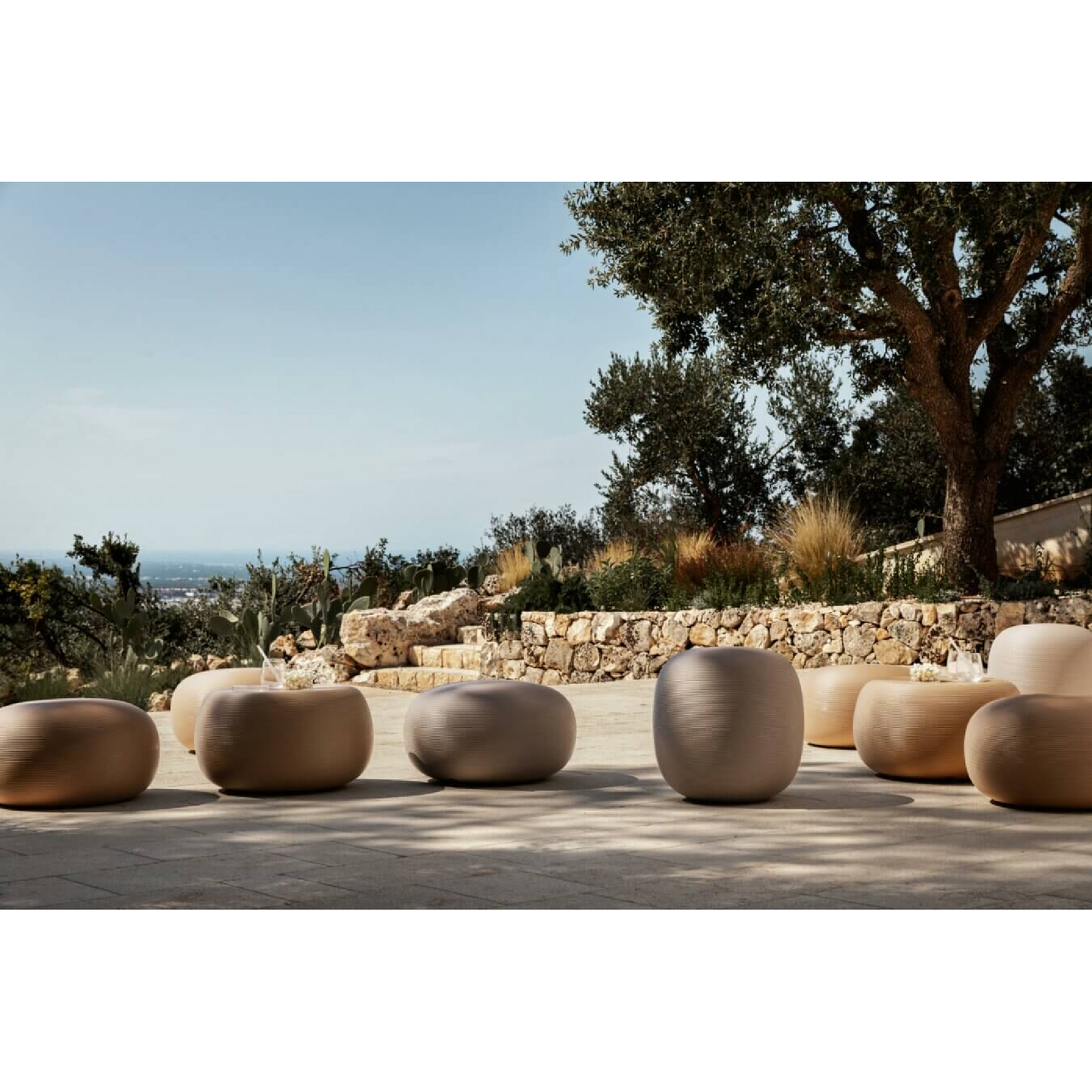 Ribbed Outdoor Stool | Myyour Pandora | Italianfurniture.com