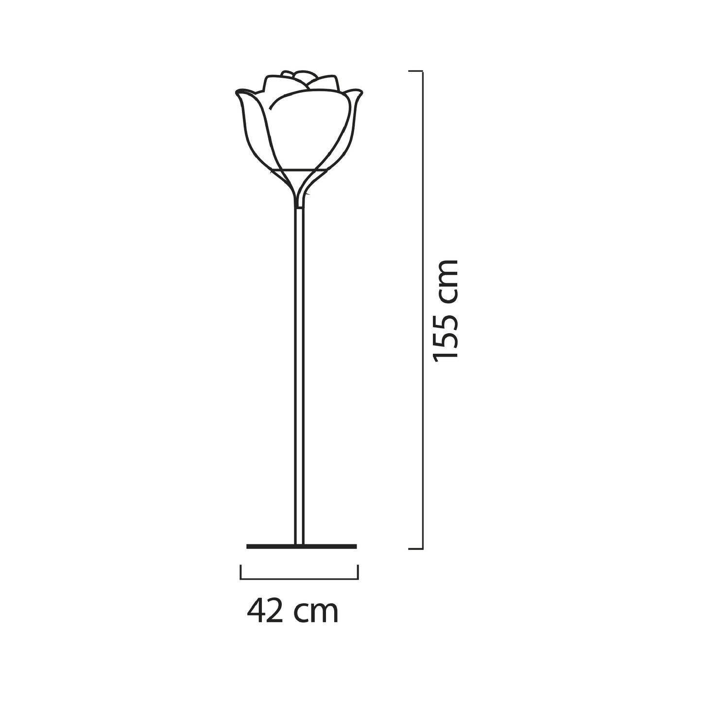 White Rose Outdoor Floor Lamp | Myyour Baby Love | Italianfurniture.com