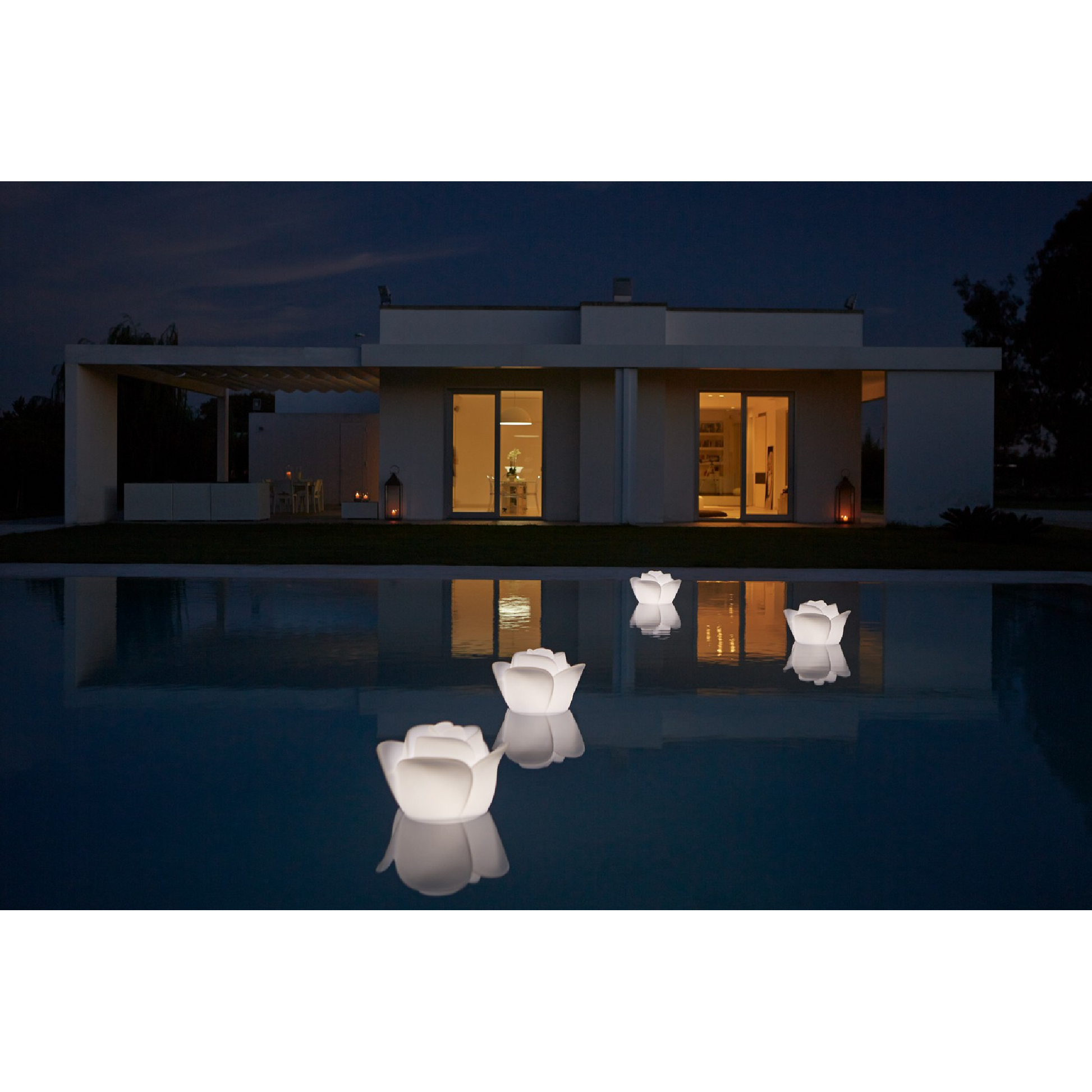 White Rose Garden Floating Light | Myyour Baby Love | Italianfurniture.com