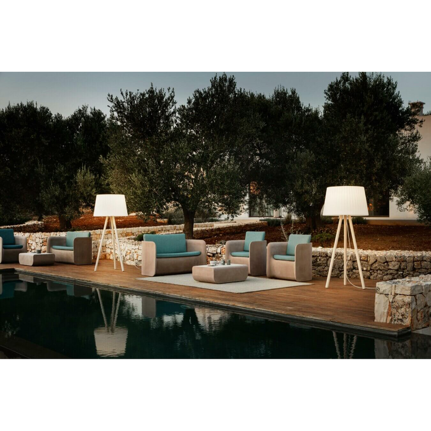 White Tripod Outdoor Floor Lamp | Myyour Agata | Italianfurniture.com