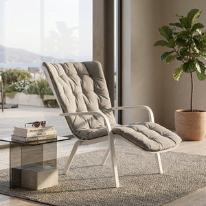 Square Perforated Reclining Outdoor Armchair | Nardi Folio