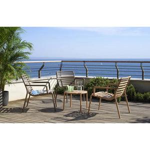 Slatted Round Outdoor Coffee Table | Nardi Doga