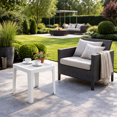 Outdoor Perforated Square Coffee Table | Nardi Net