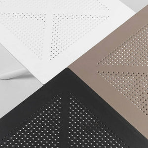 Perforated Square 4-Spoke Outdoor Dining Table | Nardi Clip