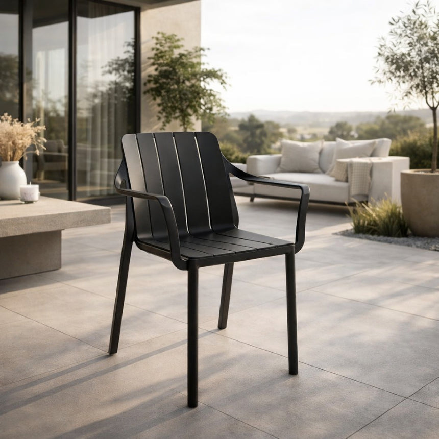 Slatted Outdoor Monobloc Armchair | Nardi Tiberina | Italianfurniture.com