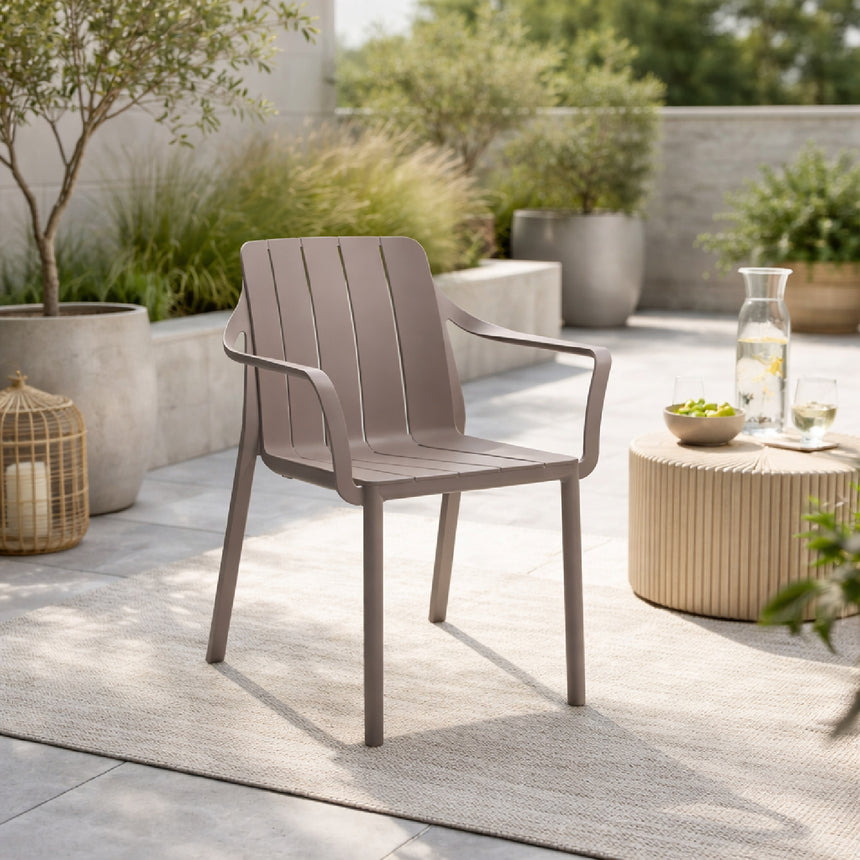 Slatted Outdoor Monobloc Armchair | Nardi Tiberina | Italianfurniture.com
