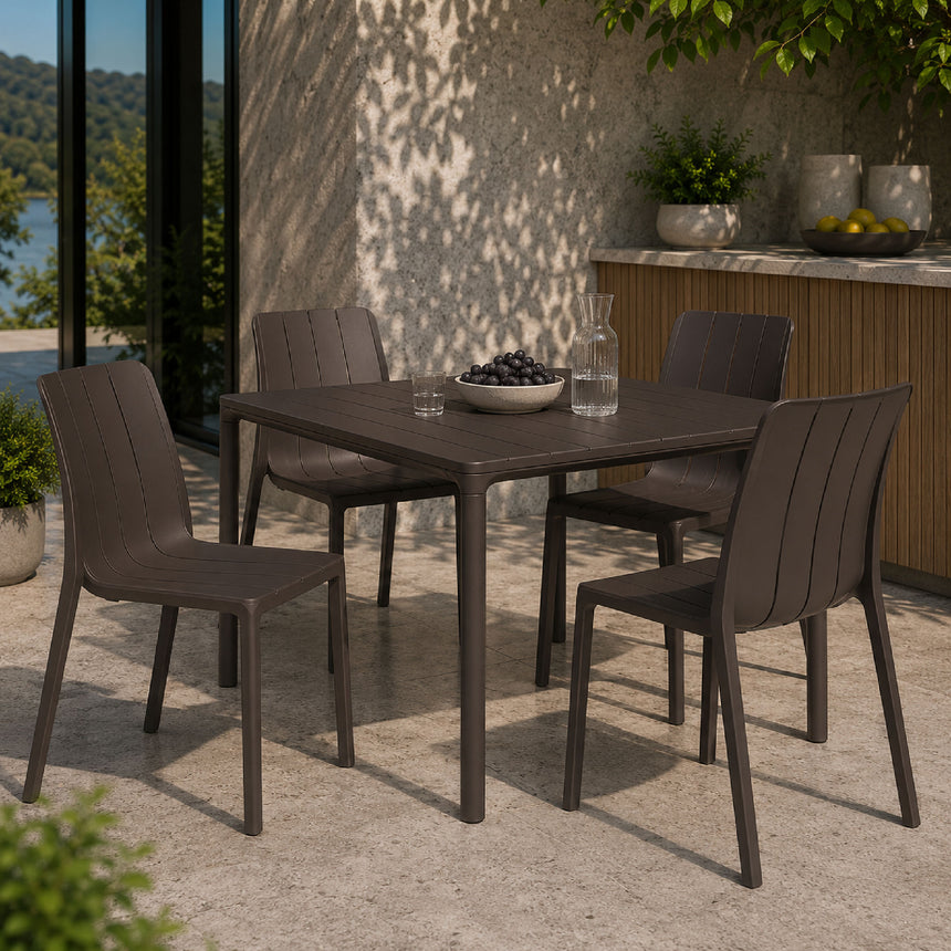 Regenerated Terra-Colored Outdoor Dining Chair | Nardi Tiberina