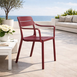 Fiberglass Monobloc Outdoor Dining Armchair | Nardi Cassia