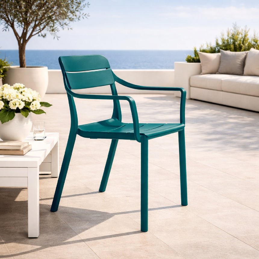 Fiberglass Monobloc Outdoor Dining Armchair | Nardi Cassia