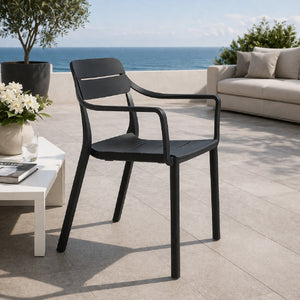 Fiberglass Monobloc Outdoor Dining Armchair | Nardi Cassia