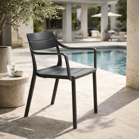 Regenerated Fiberglass Outdoor Dining Armchair | Nardi Cassia