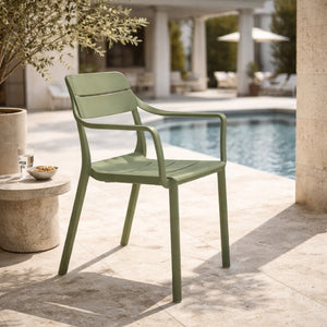 Regenerated Fiberglass Outdoor Dining Armchair | Nardi Cassia