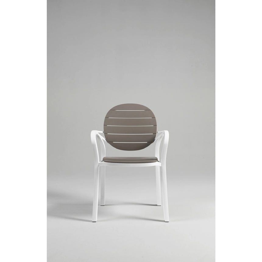 Round-Back Slatted Armchair | Nardi Palma | Italianfurniture.com