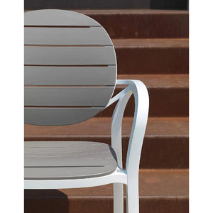 Round-Back Slatted Armchair | Nardi Palma | Italianfurniture.com