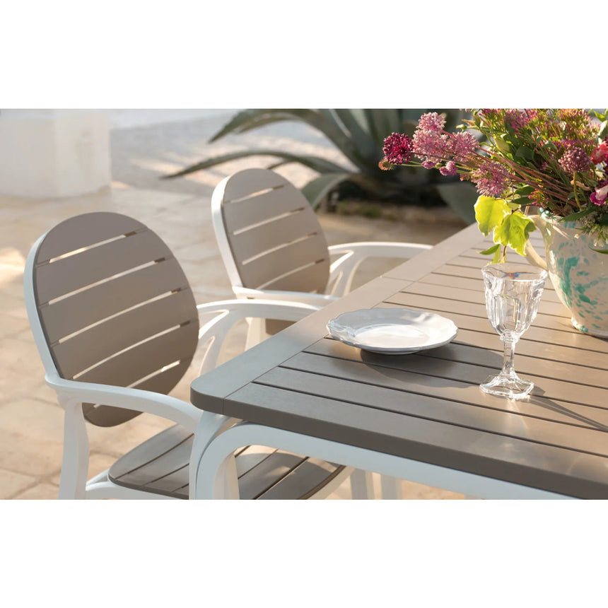 Round-Back Slatted Armchair | Nardi Palma | Italianfurniture.com