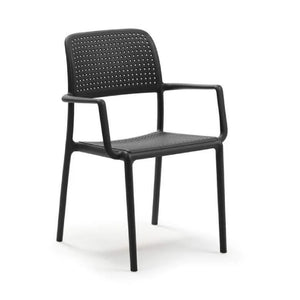 Perforated Fiberglass Outdoor Dining Armchair | Nardi Bora