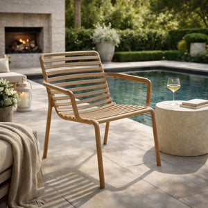 Slatted Stackable Outdoor Lounge Chair | Nardi Doga