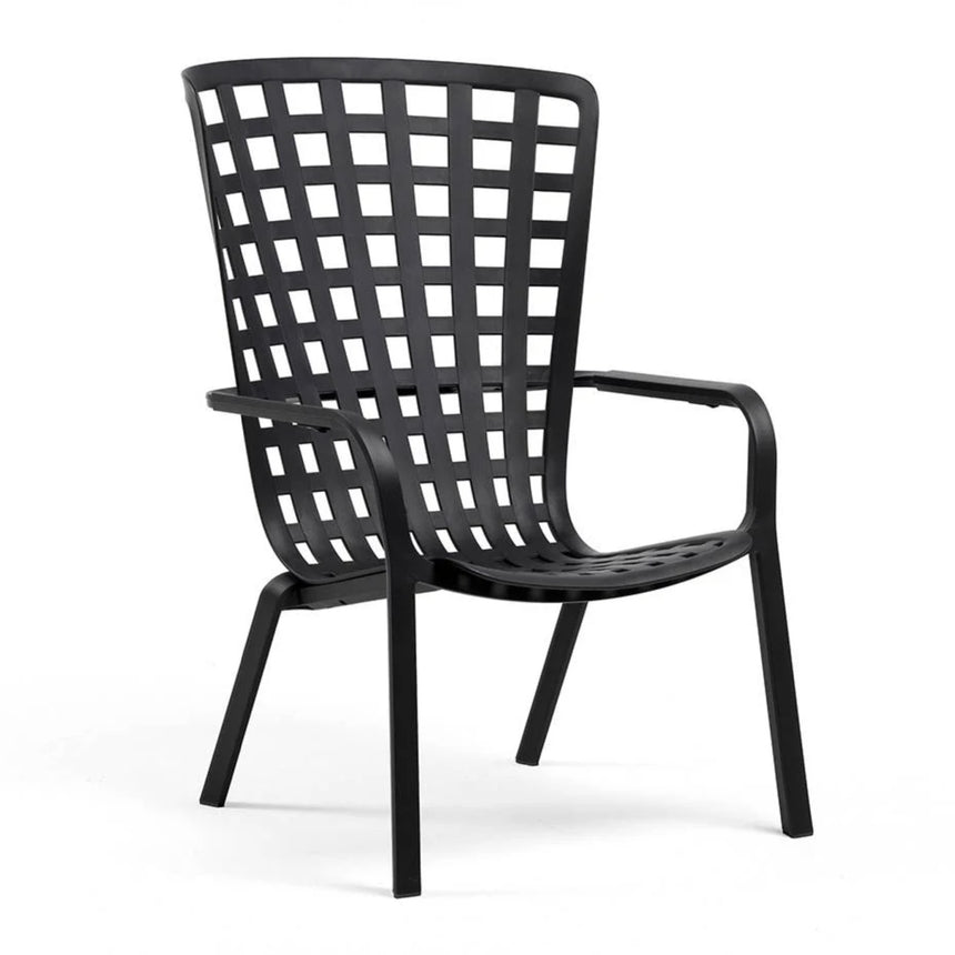Square Perforated Reclining Outdoor Armchair | Nardi Folio