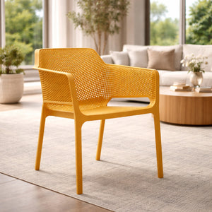 Square Perforated Outdoor Dining Armchair | Nardi Net