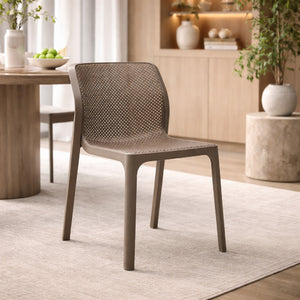 Perforated Monobloc Outdoor Dining Chair | Nardi Bit
