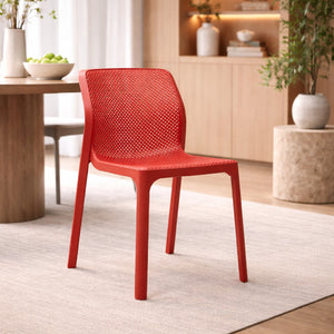 Perforated Monobloc Outdoor Dining Chair | Nardi Bit