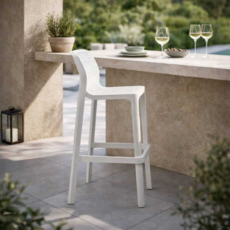 Outdoor Perforated Bar Stool | Nardi Net | Italianfurniture.com