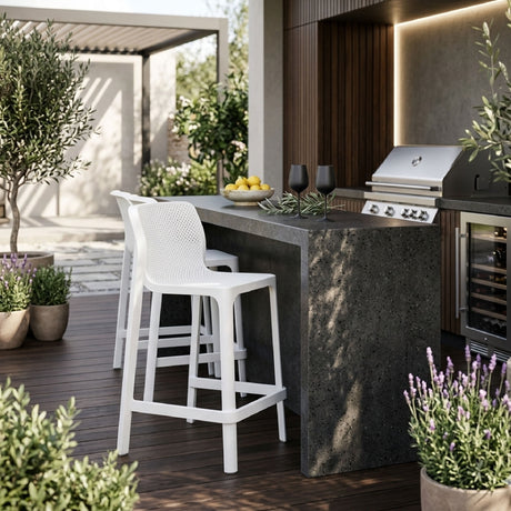 Outdoor Perforated Counter Stool | Nardi Net