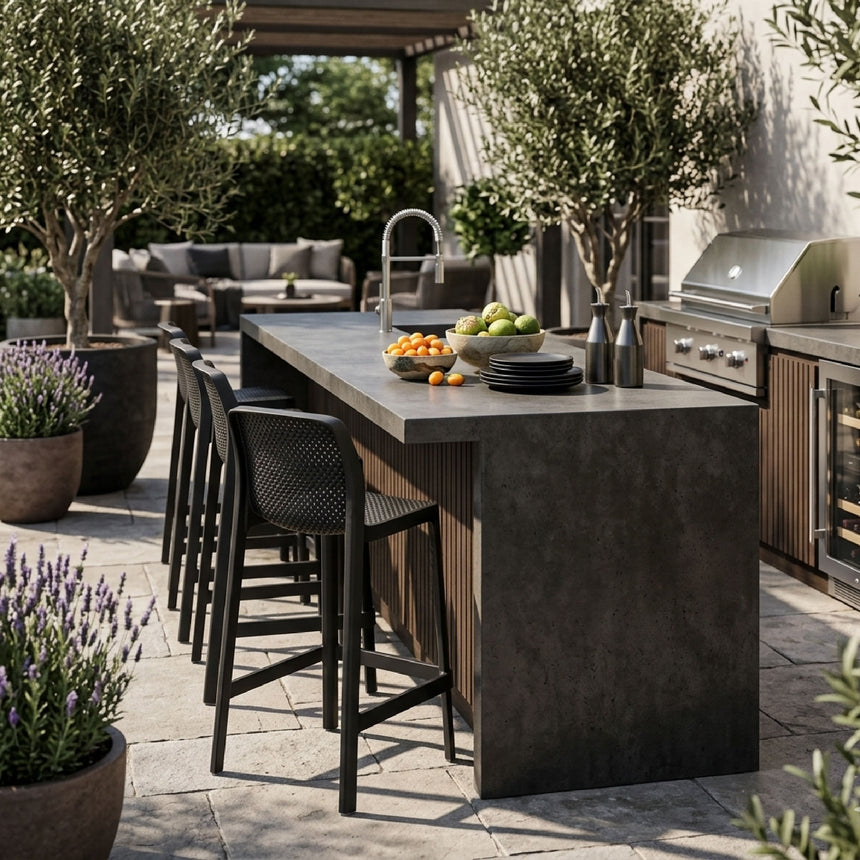 Outdoor Perforated Counter Stool | Nardi Net