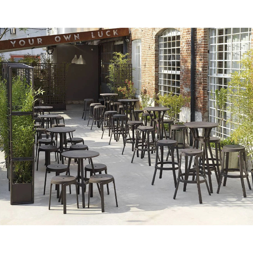 Regenerated Fiberglass Round Outdoor Stool | Nardi Stack Mini