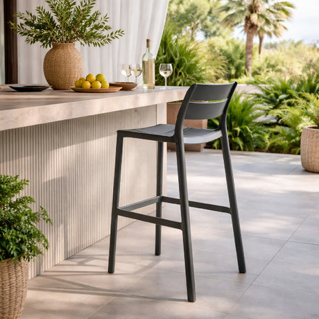 Regenerated Fiberglass Outdoor Bar Stool | Nardi Cassia | Italianfurniture.com