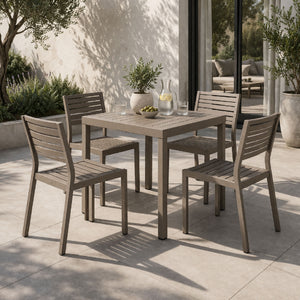 Square Slatted Outdoor Dining Table | Nardi Cube