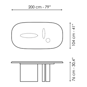 Asymmetrical Black Dining Table | Bonaldo Padiglioni | Italianfurniture.com