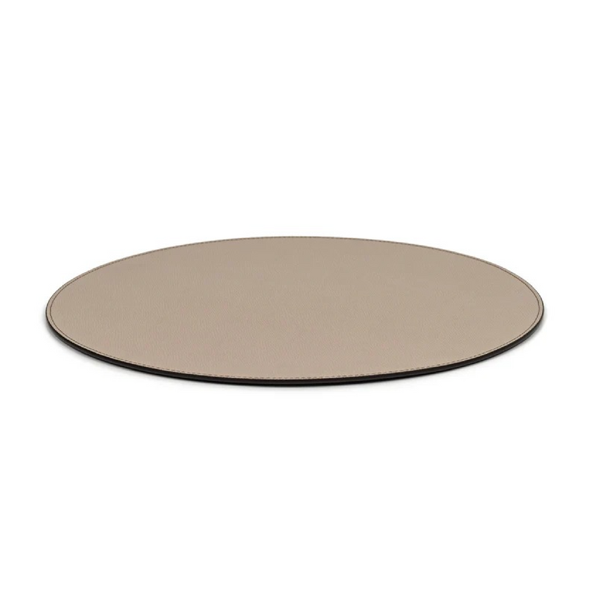 Grained Leather Round Placemat | Pinetti | Italianfurniture.com