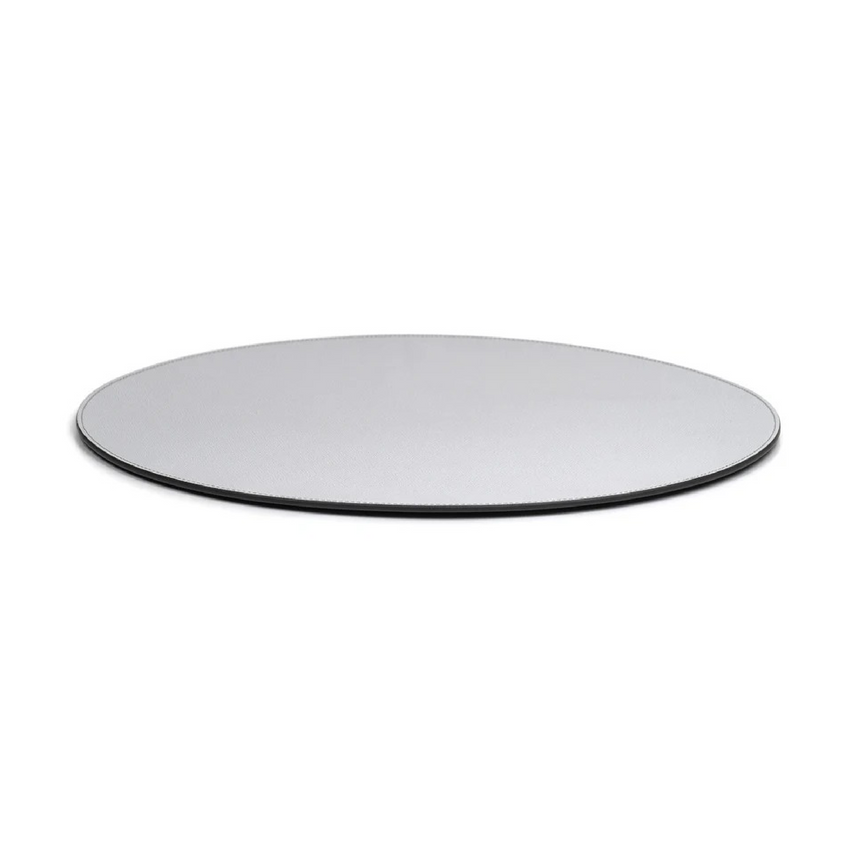 Grained Leather Round Placemat | Pinetti | Italianfurniture.com