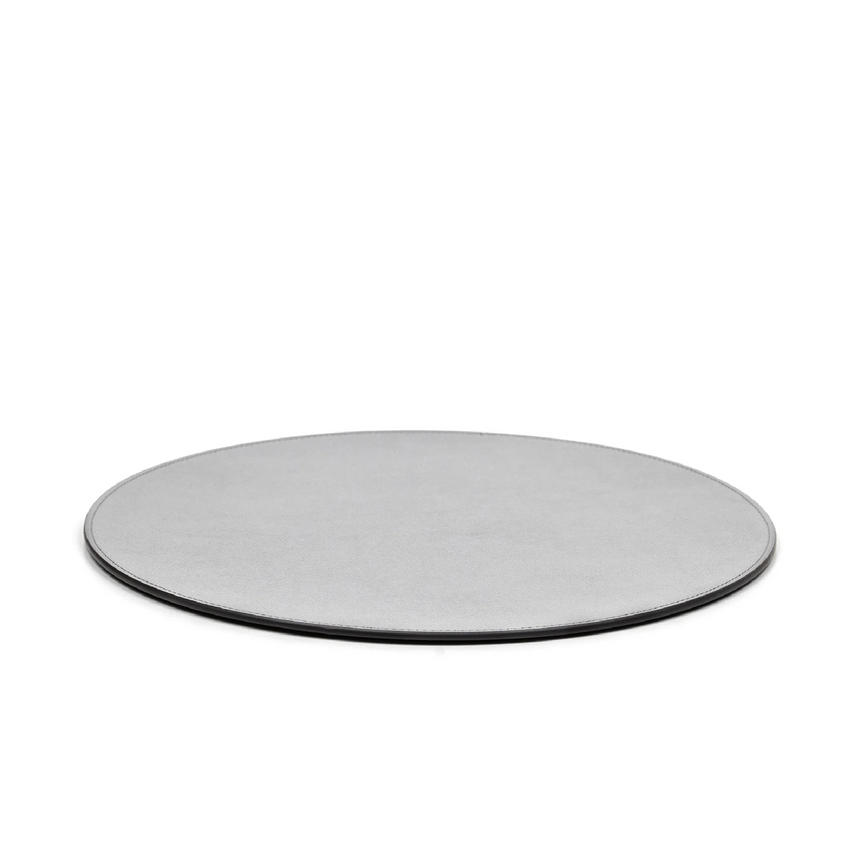 Grained Leather Round Placemat | Pinetti