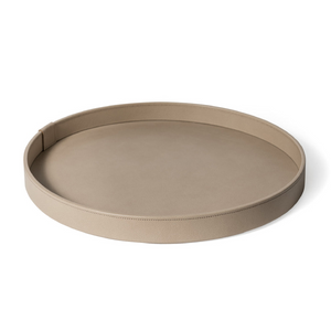 Calfskin Leather Round Tray | Pinetti Gea | Italianfurniture.com