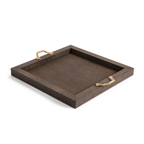 Leather Embossed Tray | Pinetti Thalia | Italianfurniture.com