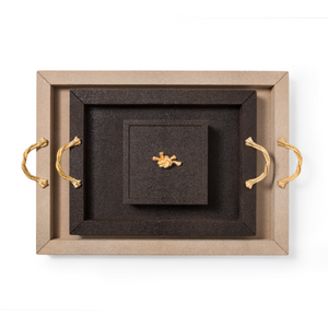 Leather Embossed Tray | Pinetti Thalia | Italianfurniture.com