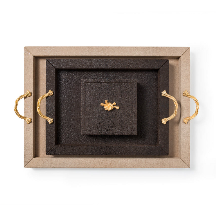 Leather Embossed Tray | Pinetti Thalia | Italianfurniture.com