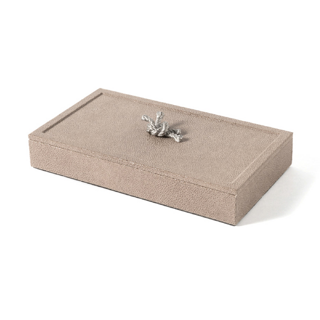 Metal Knot Leather Box | Pinetti Thalia | Italianfurniture.com
