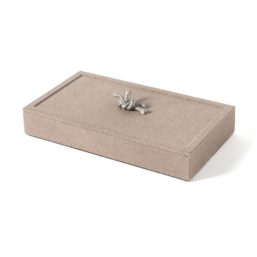 Metal Knot Leather Box | Pinetti Thalia | Italianfurniture.com