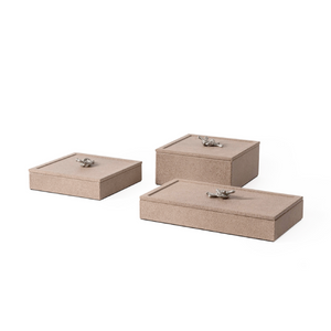 Metal Knot Leather Box | Pinetti Thalia | Italianfurniture.com