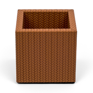 Leather Square Pencil Cup | Pinetti | Italianfurniture.com