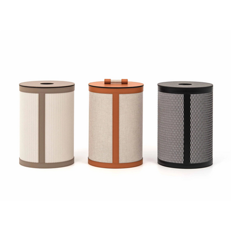 Cylindrical Leather Paper Bin | Pinetti Nadia | Italianfurniture.com